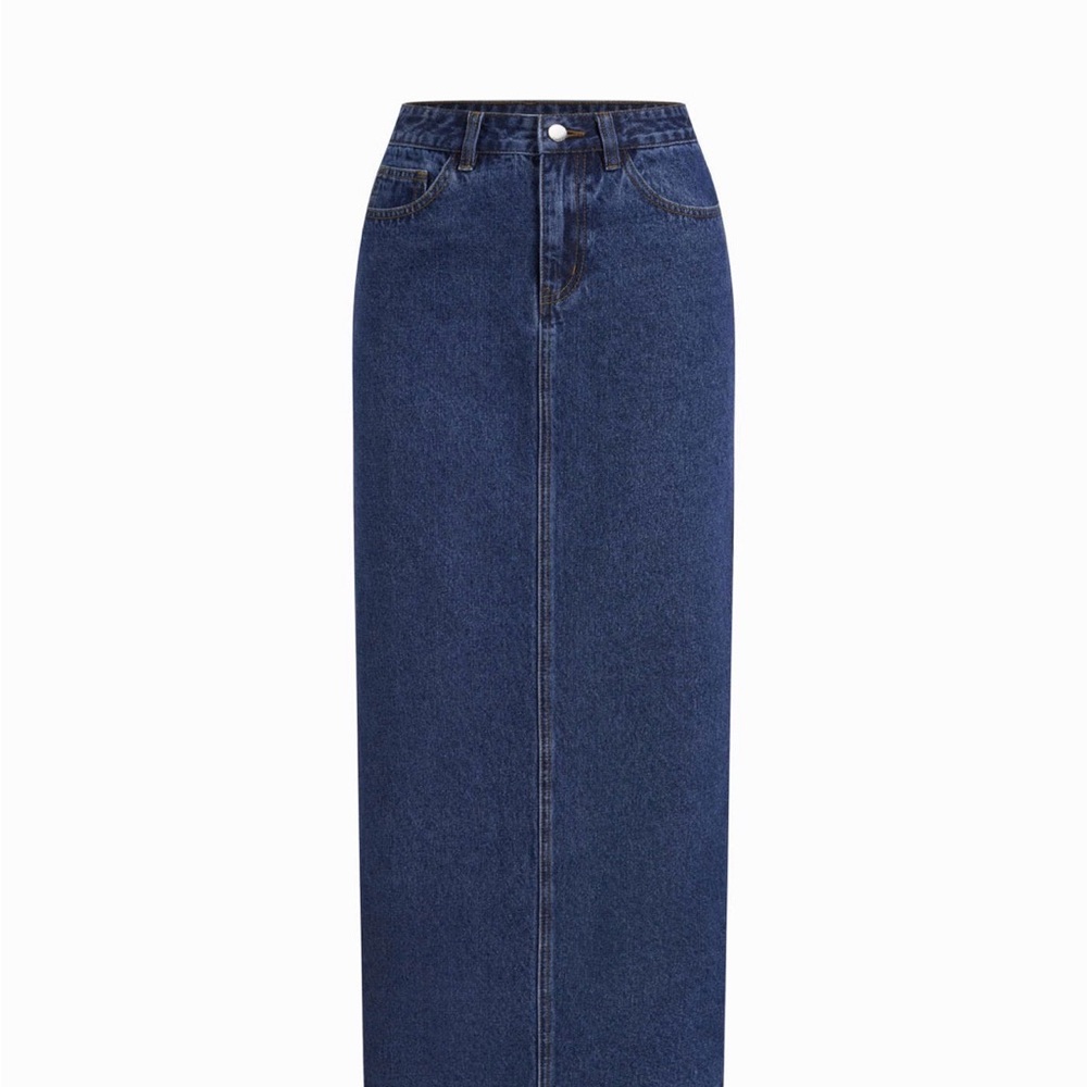 Denim Maxi pencil skirt